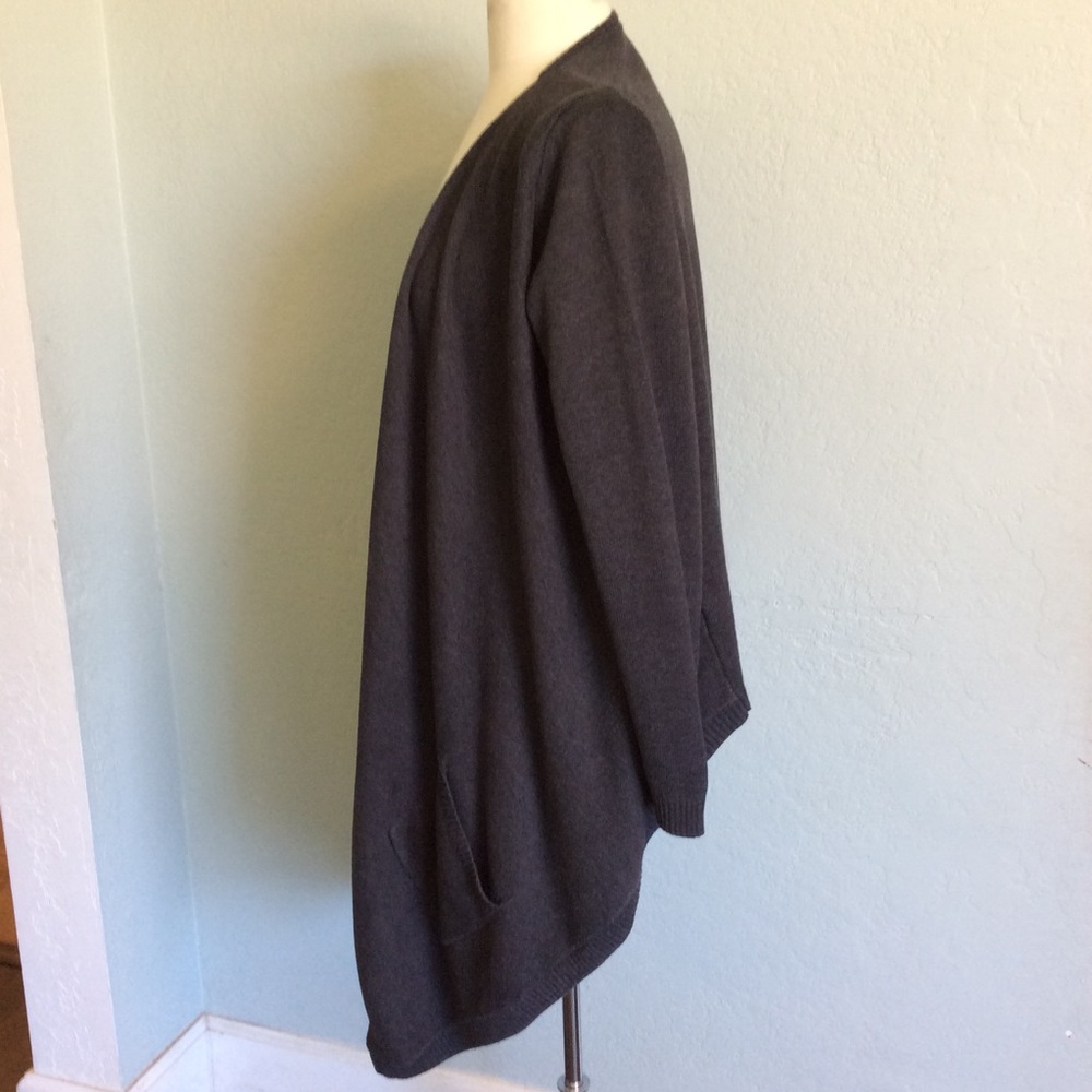 BANANA REPUBLIC grey waterfall cardi Womens Size M - Picture 2 of 5